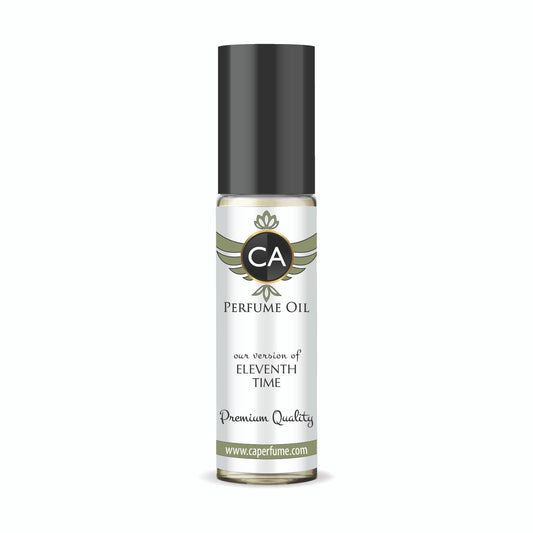 CA Perfume Impression of Eleventh Time Unisex Fragrance Oil Woody Aromatic Scent Long Lasting Perfumes for Women & Men Travel Size TSA Ready Mini Parfum Body Oil Roll-on 0.33 Fl Oz 10ml