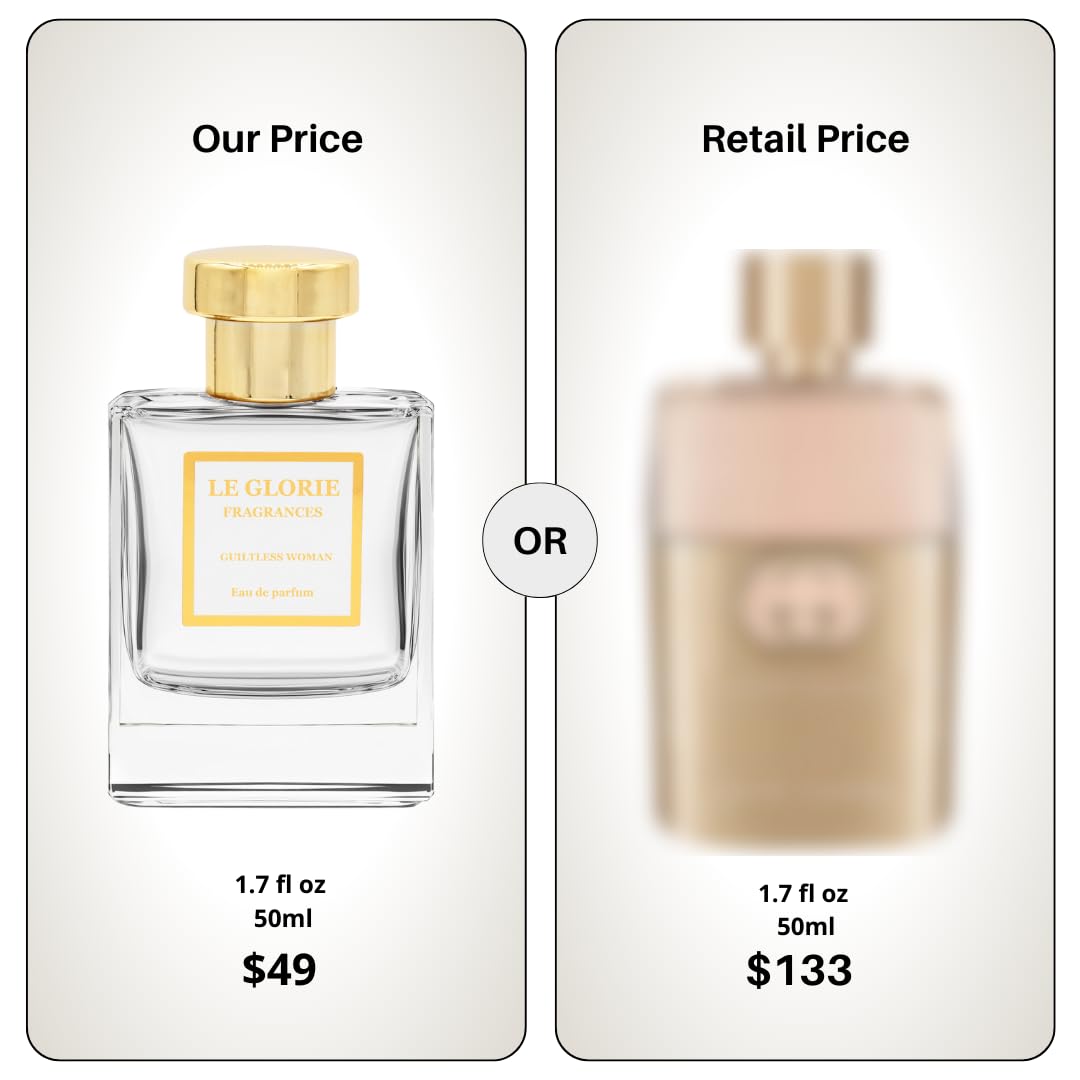 Inspired by G*cci Guilty Pour Femme Eau de Parfum, Guiltless Women EDP, Long Lasting 12-14 Hours Perfume Spray for Women, All Skin Types, Cruelty Free - 0.33 oz 10ml