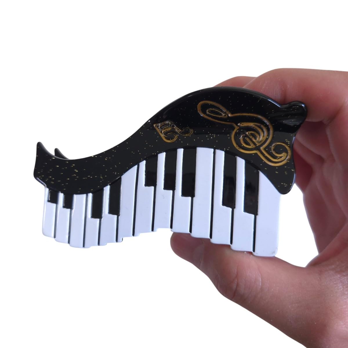 Novelty Piano Instrument Hair Clip,Acetate Claw Clips,Funny Hair Clips for Women