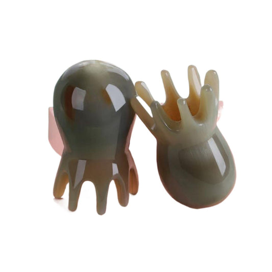 牛角梳按摩梳 Massager Comb Travel-friendly Hair Styling Tool for Men & Women 刷 Massage Scraper Comb 刮痧正品天然工具便携