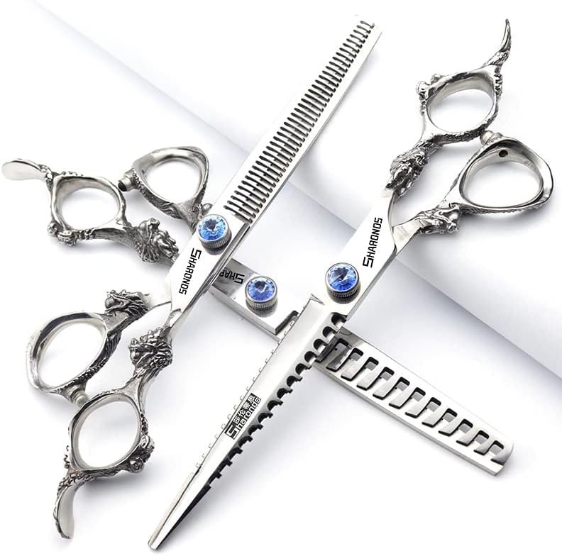 Professional Japanese Hairdressing Scissors Set - Slim Design, 7 Inch, 3 Pieces (Men & Women)
