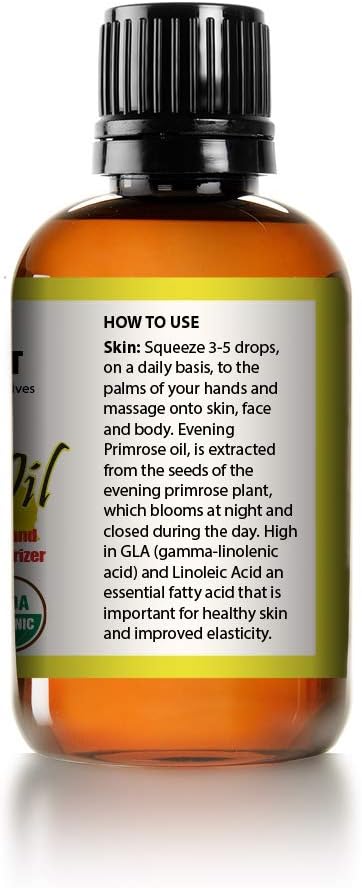 Mayan's Secret Pure Carrier and Essential oils for Skin Care, Hair, Body Moisturizer for Face-Anti Aging Skin Care (Evening Primrose Oil Organic, 4oz)