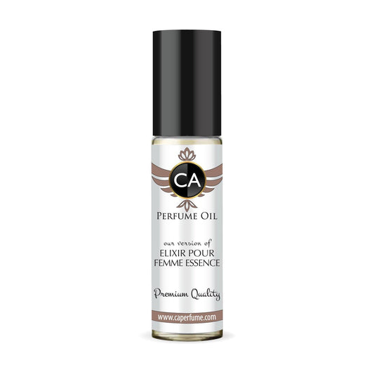 CA Perfume Impression of Elixir Pour Femme Essence for Women Fragrance Oil Amber Floral Scent Long Lasting Perfumes for Women Travel Size TSA Ready Mini Parfum Body Oil Roll-on 0.33 Fl Oz 10ml