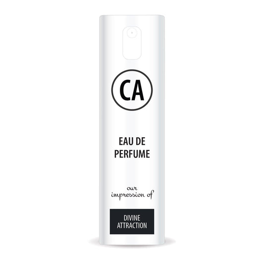 CA Perfume Impression of Divine Attraction Unisex Eau De Parfum Leather Scent Long Lasting Unisex Fragrance Travel Size TSA Ready for Day and Night Wear 0.33 Fl Oz 10ml