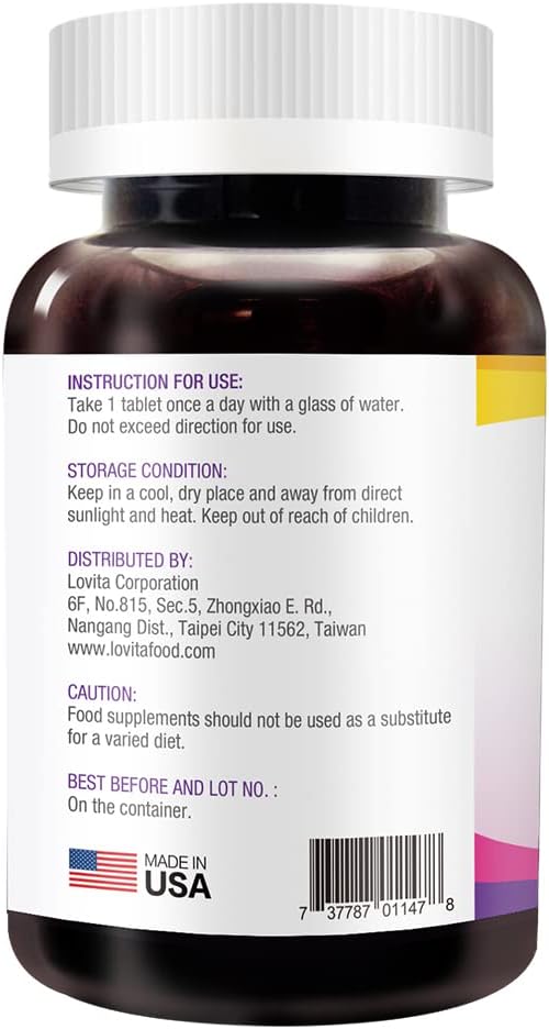 Lovita Maximum Strength 11,000mcg Biotin: Fast-Dissolving, Vegetarian Tablets - Easily Absorbed, Gluten & Dairy-Free, 128 Vegan-Friendly Tablets (Pack of 3)