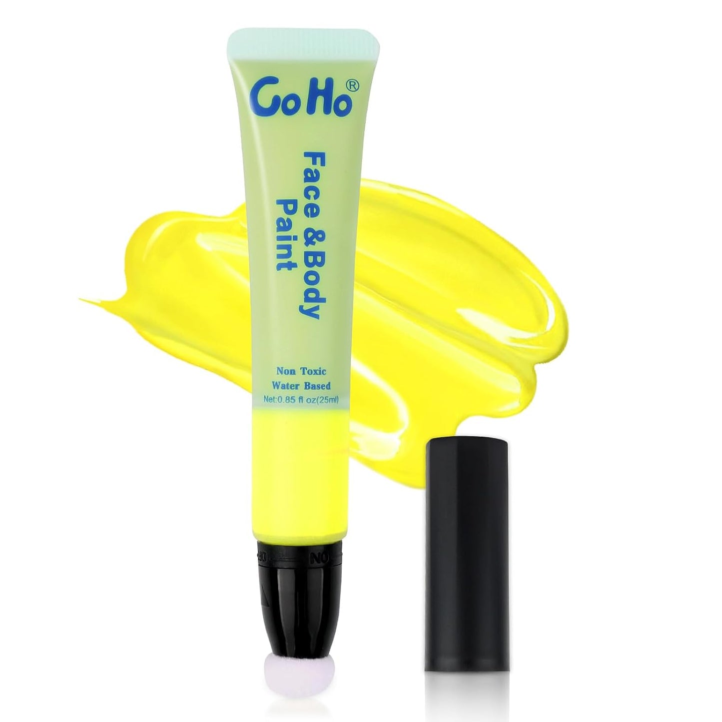 Go Ho Yellow Face Paint Stick,Cream Yellow Body Paint Washable Easily,Highly Pigmented,Smooth and Safe for Skin,Halloween Costumes Cosplay SFX Makeup