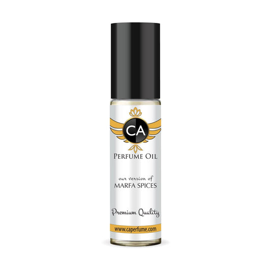 CA Perfume Impression of Marfa Spices Unisex Fragrance Oil Amber Floral Scent Long Lasting Perfumes for Women & Men Travel Size TSA Ready Mini Parfum Body Oil Roll-on 0.33 Fl Oz 10ml