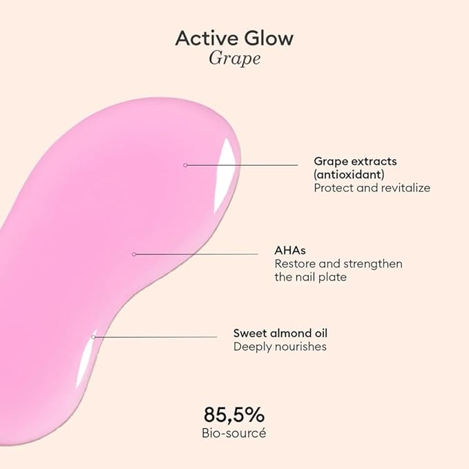 Polish & Care - No Lamp - Vegan & Made in France Ultra-Glowy Lilac Mirror-Like Shine - Nail Concealer & Care - Plant-Based Ingredients