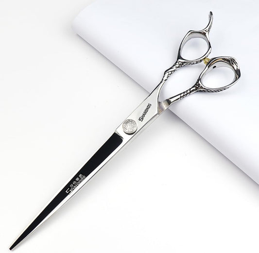 6/7/8 Inch Professional Hairdressing Scissors Barber Rose Pattern Hair Stylist Shears Styling Tool Japanese Stainless Steel Clippers (8-in cutting scissors)