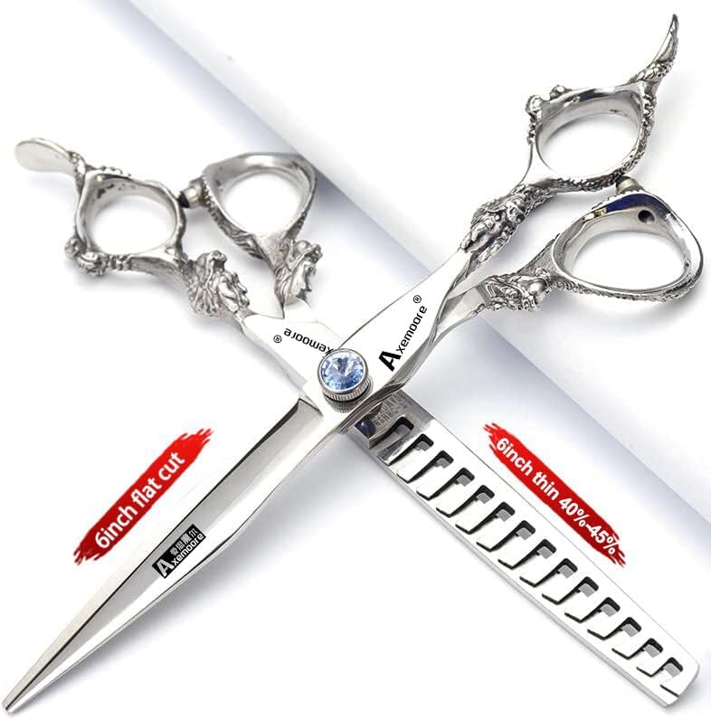 7/7.5/8/9 Inch Salon Professional Hairdressing Scissors Barber Hairstyling Special Tools (7 inch 2pc-B)