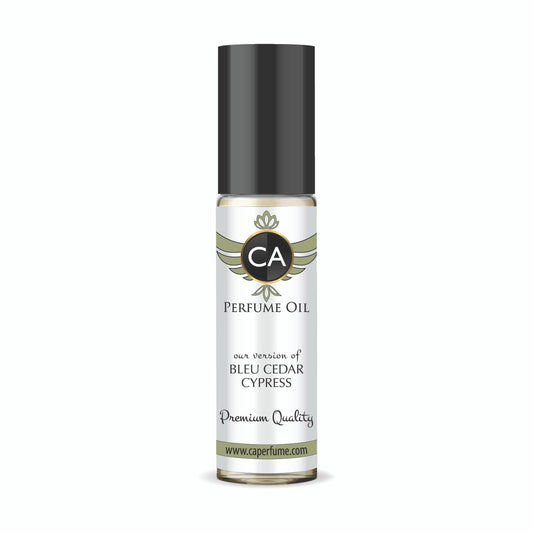 CA Perfume Originals Bleu Cedar Cypress Unisex Fragrance Oil Woody Aromatic Scent Long Lasting Perfumes for Women & Men Travel Size TSA Ready Mini Parfum Body Oil Roll-on 0.33 Fl Oz 10ml