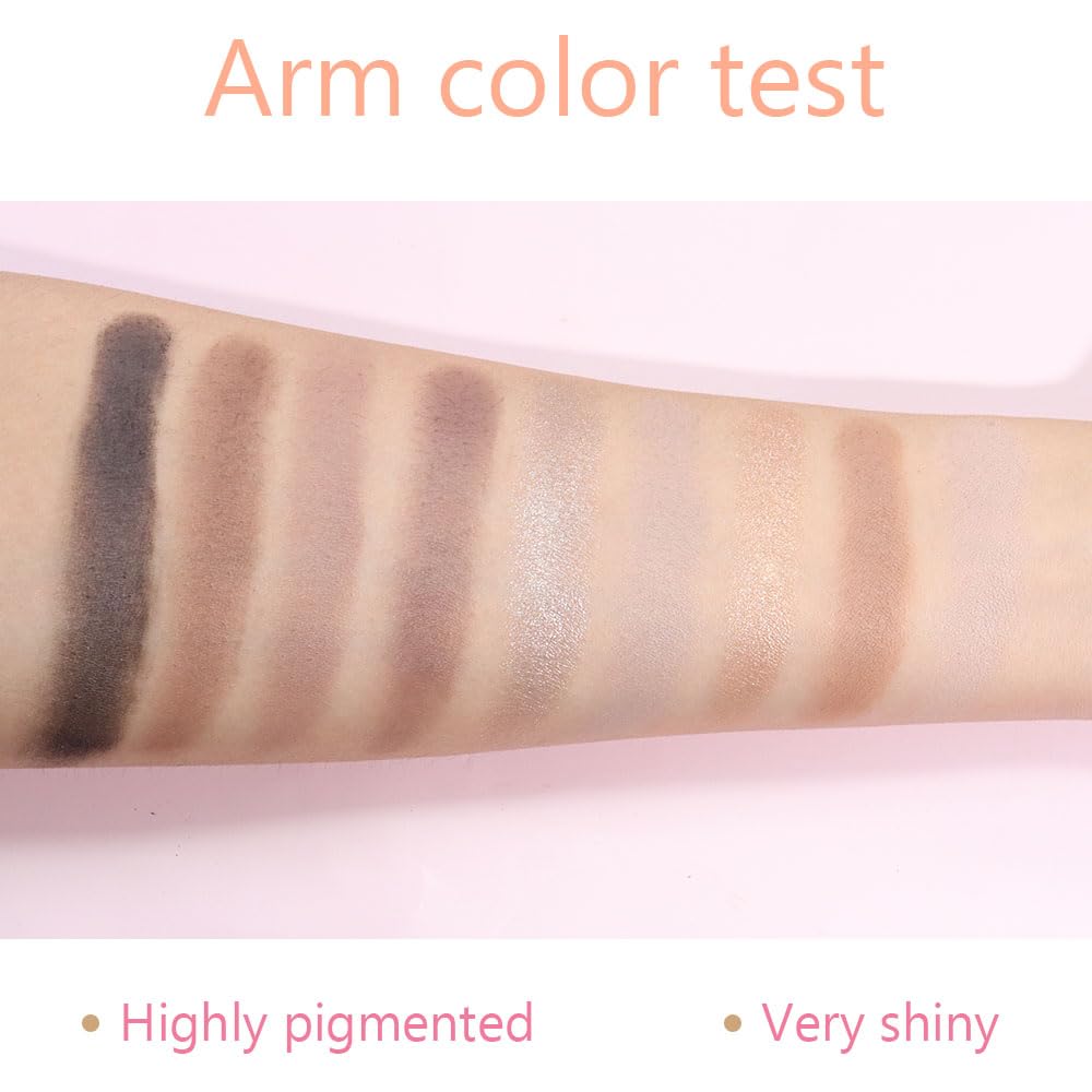 9 Colors Nude Eyeshadow Palette Makeup,Taupe Bronze Brown Matte Cream Eye Shadow,Natural Neutral Eyeshadow Palette Nude,Naturing-Looking Long Lasting Waterproof