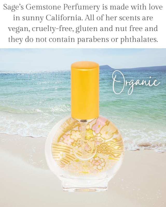 The Sage Lifestyle Diamond Perfume Mini Spray, Sandalwood, Amber, Musk for Women, Luxury Long Lasting Scent, Vegan & Cruelty Free, Made in USA, 1/2 oz Travel Size Perfume