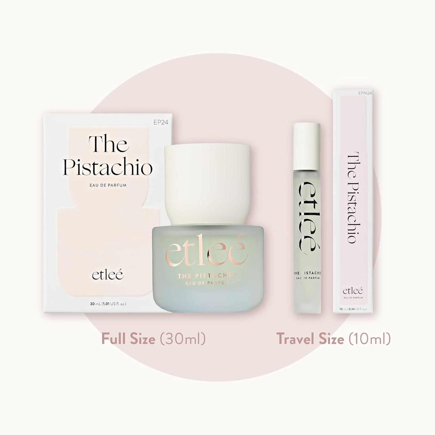 The Pistachio Eau de Parfum 0.34oz, Gourmand Floral Long Lasting Perfume With Vanilla, Amber, Musk, Sandalwood & Coconut, Layerable Luxury Fragrance for Women & Men for Everyday Wear