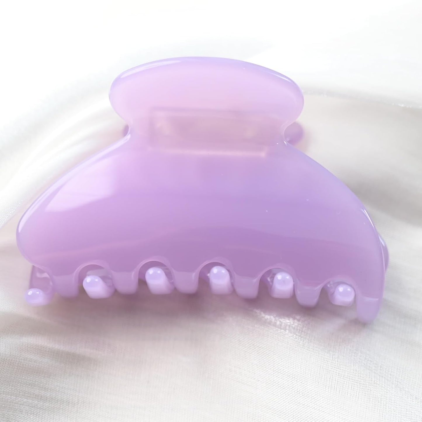 Handmade Celluloid Acetate French Design Barrettes Tortoise Shell Claws Hair Claw Luxury Fashion Accessories Hair Clip for Women (lavender)