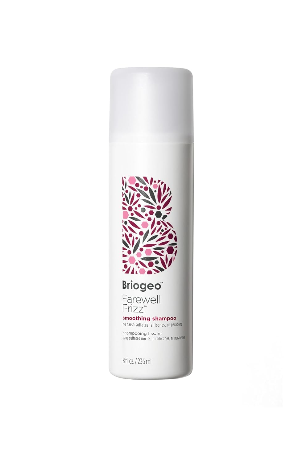 Briogeo Farewell Frizz Smoothing Shampoo, Tame Frizz and Restore Shine to Dull, Dry Hair, Nourishes and Smooths, Argan Oil for Shine, Vegan, Cruelty-Free, 8 fl oz