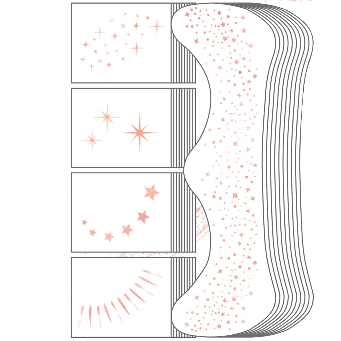 Glitter Freckles Face Tattoo, 20PCS Rose Gold Makeup Patch, Faux Freckles Waterproof Temporary Tattoos Cute Glitter Women and Kids Makeup Accessories For Christmas (Rose Gold)