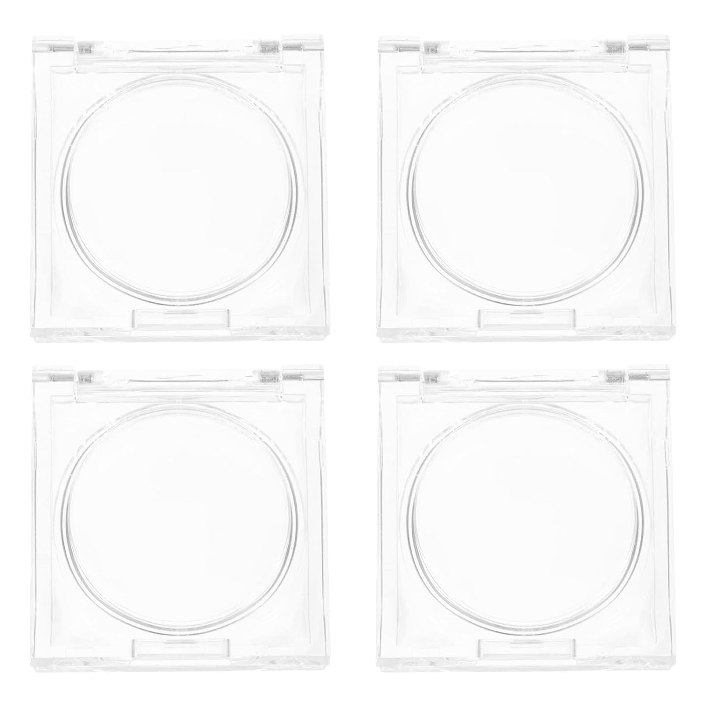 4pcs Blush Box Eyeshadow Box Travel Makeup Palette Lip Balm Containers Magnetic Eyeshadow Empty Eyeshadow Pans Empty Eyeshadow Palette Female Ultra Thin Square Tray