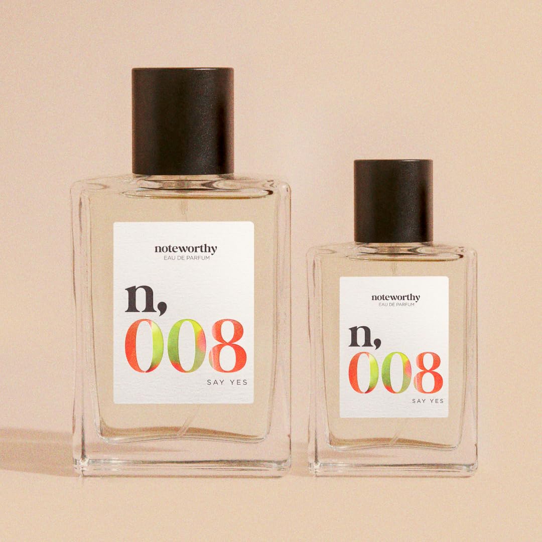 Noteworthy n,008 Say Yes Eau De Parfum – Pear, Gardenia, Sandalwood | Sophisticated, Warm Fragrance for Any Occasion | Long-lasting Unisex Perfume for Women & Men (100ml)