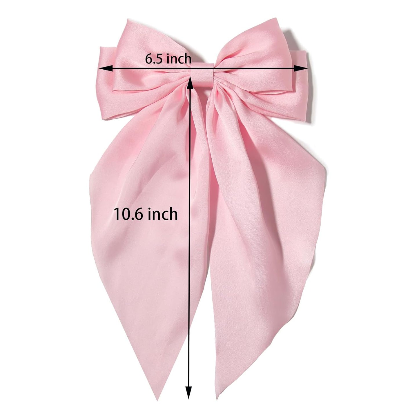 Furling Pompoms Hair Bows for Women Girls, 3pcs Big Bow Hair Clips Ribbon Hair Bow Ponytail Accessories, Holiday Party Back to School (Pink/Red/Hot Pink)