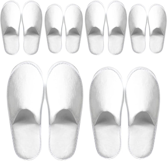 6-10 Pairs Spa Slippers, Non Slip Disposable Slippers For Guest, Washable Reusable, Which Can Be Used As Women Men, House, Indoor, Bathroom, Bedroom, Hotel, Bride Slippers