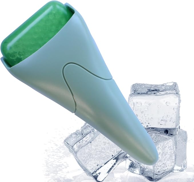 Ancloy Ice Roller for Face, Eyes, and Body, Reduce Puffiness, Pain Relief, Massage Roller for Muscle Tension, Facial and Body Skin Care Tool., for Women, Men, Kids, Gift (Green)