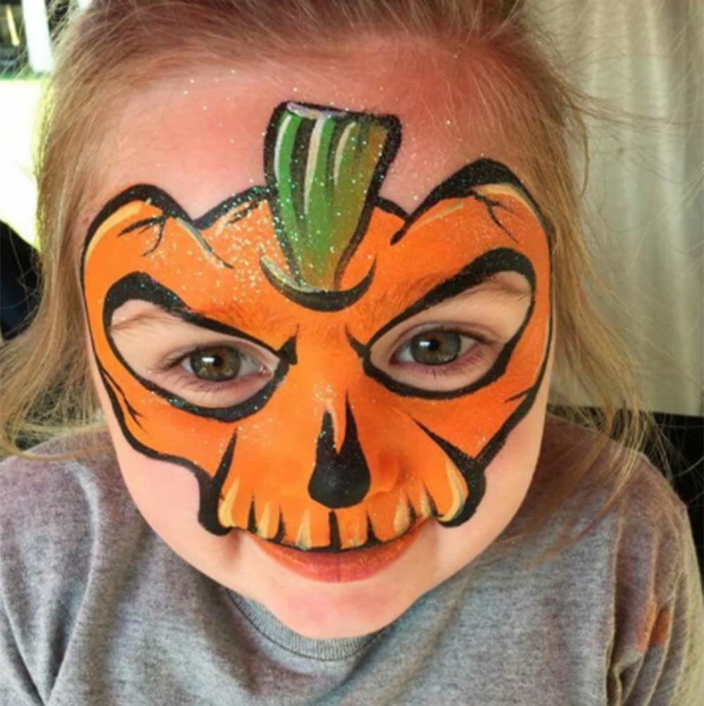Mysense Neon Orange Face Body Paint Stick, Orange Eye Black Stick Baseball Softball Football, Cream Blendable Facepaint for Halloween Costume SFX Pumpkin Tiger Cosplay Makeup