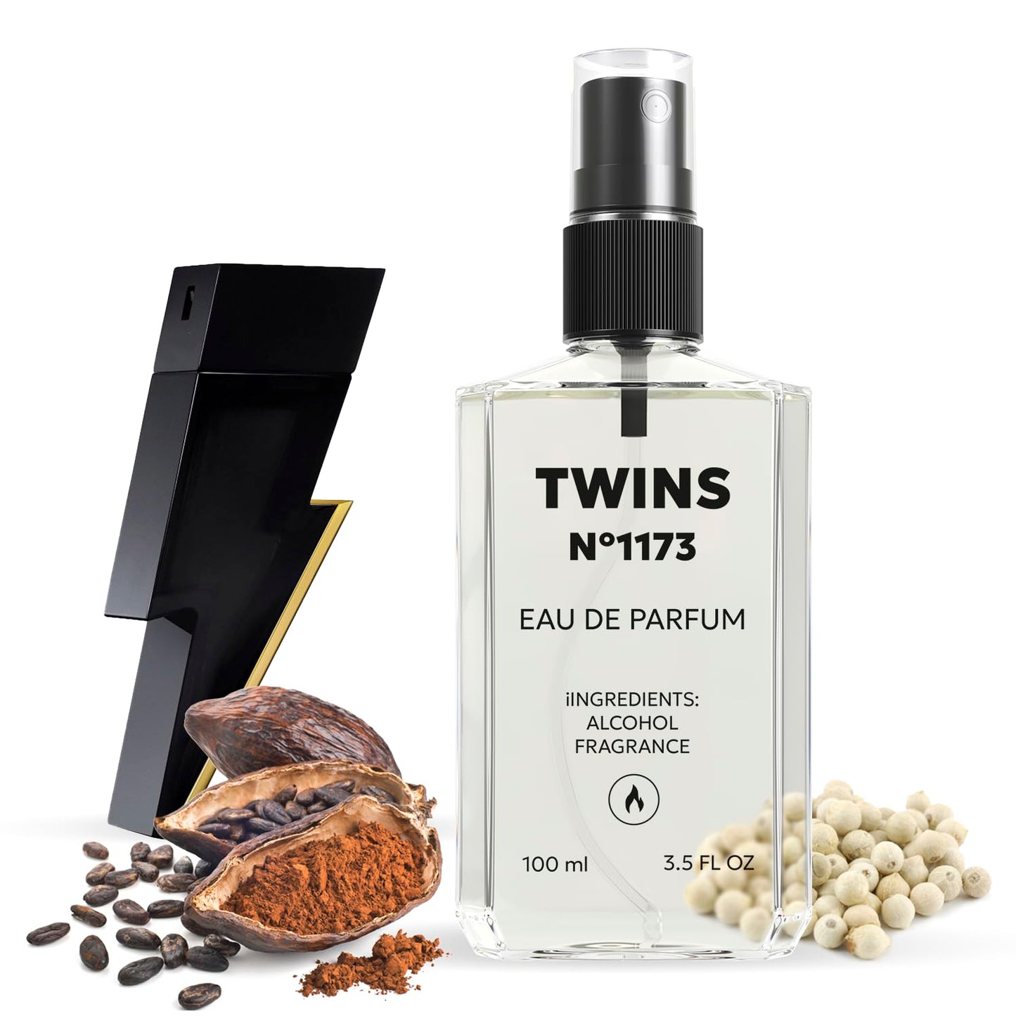 TWINS Impression of Bad Boy | Perfume for Men Eau de Parfum | No.1173 | 3.4 Fl Oz / 100 ml