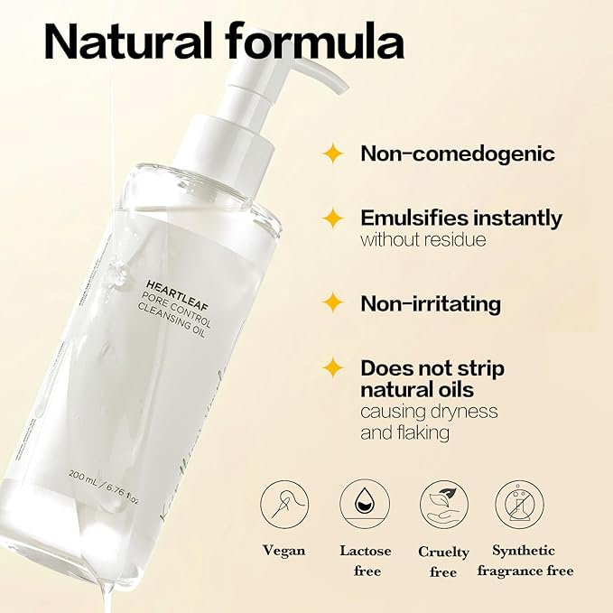 200ML Deep Cleansing Oil, Pore Control Cleanser for Face, Makeup Blackhead Remover Oil, Korean Skin Care