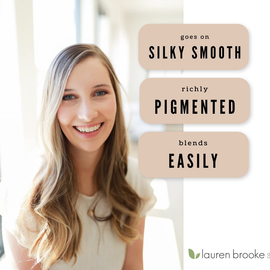 Lauren Brooke Cosmetiques Pressed Eyeshadow Duo, Natural, Organic Makeup (Tanzi/Moon Dust)