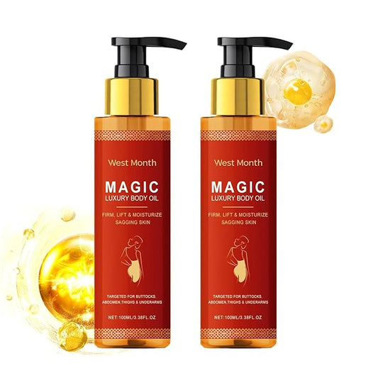 Magic Body Firming Oil,Magic Luxury Body Oil for Skin,Hydrating and Firming Body Oil for Full Body Use (2pcs)
