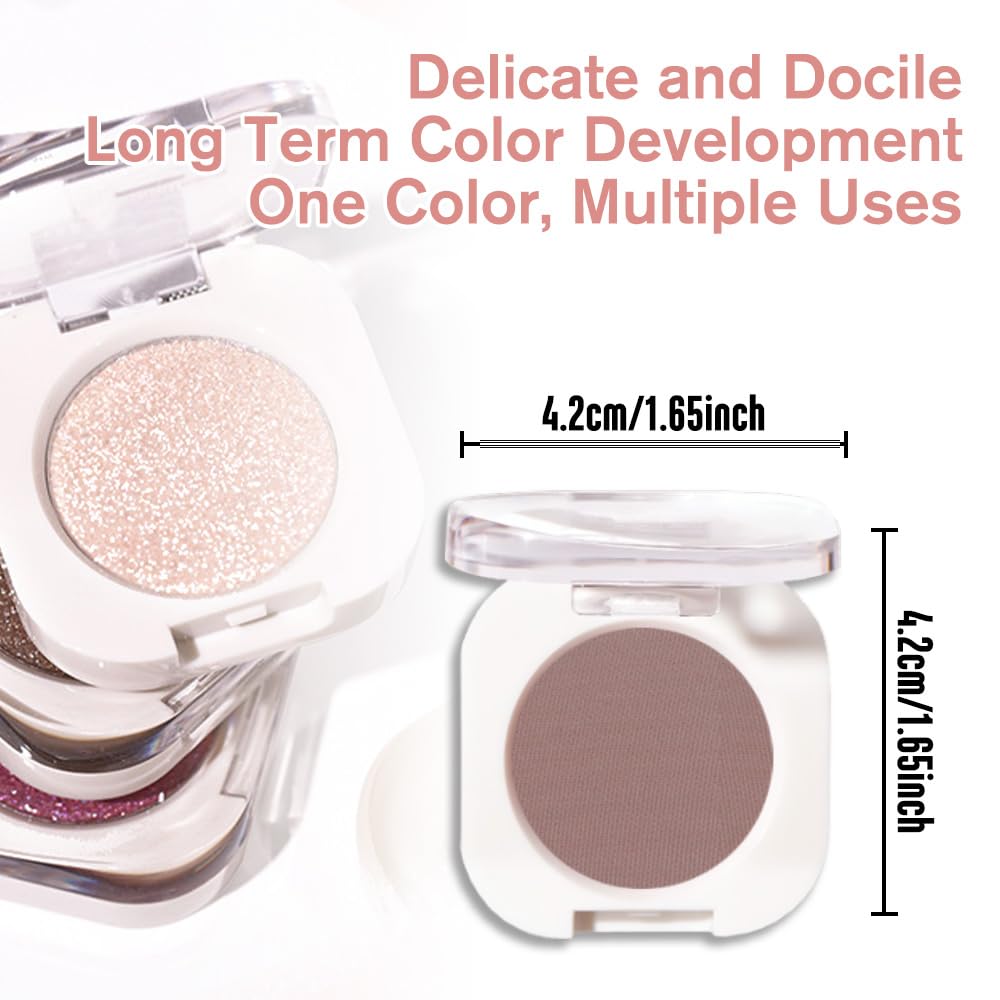 Single Matte Eye Shadow Palette Makeup, Light Cocoa Matte Eyeshadow For Mature Women, Monochrome Eye Shadow Makeup, Pigmented Waterproof Sombras Para Ojos, Vegan, Talc, Paraben & Cruelty Free, 18