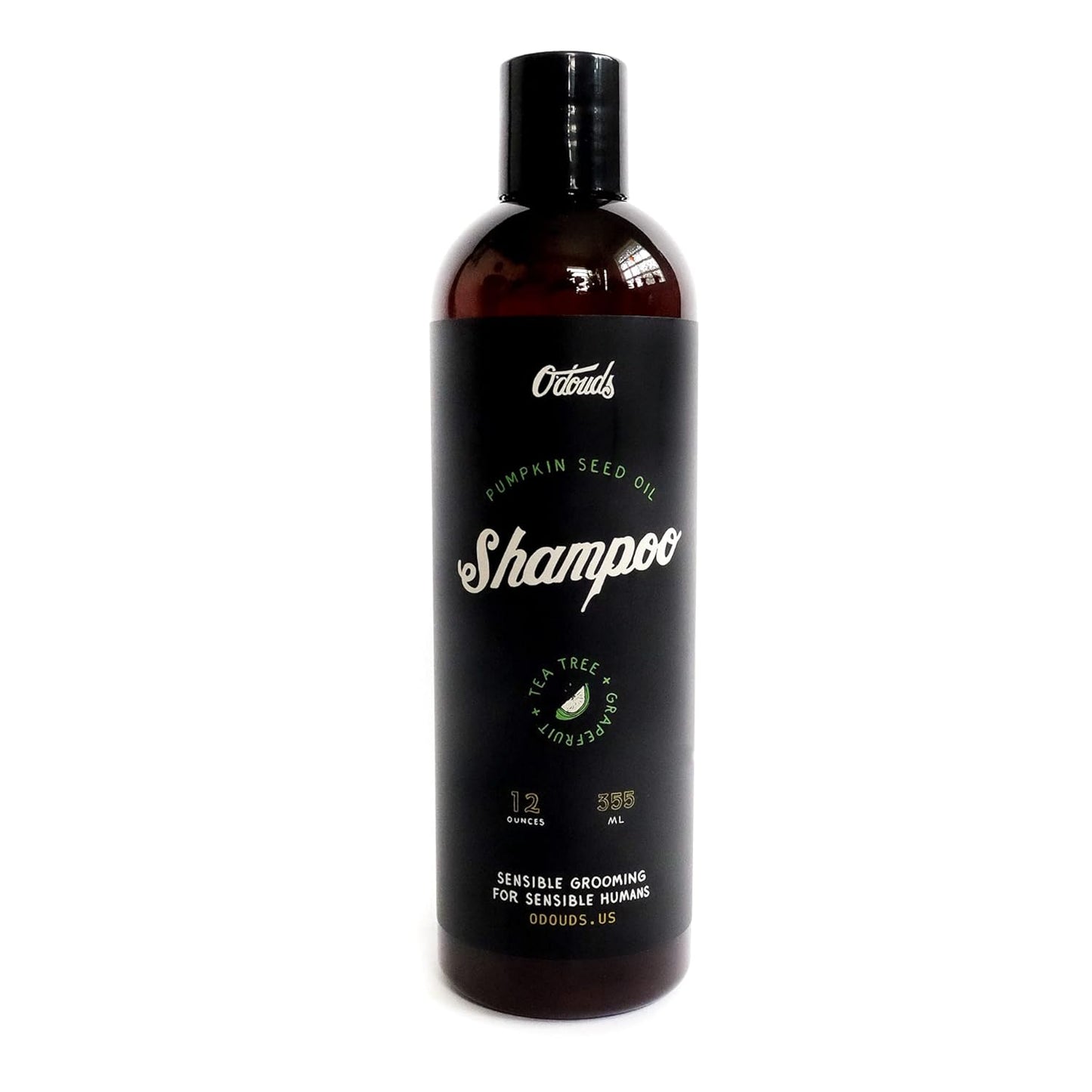 O'Douds Natural Shampoo - Gently Cleanses, Hydrates & Rejuvenates Hair with Pumpkin Seed Oil - Vegan, Sulfate & Paraben Free Shampoo - Tea Tree & Grapefruit Scent, 12 oz.