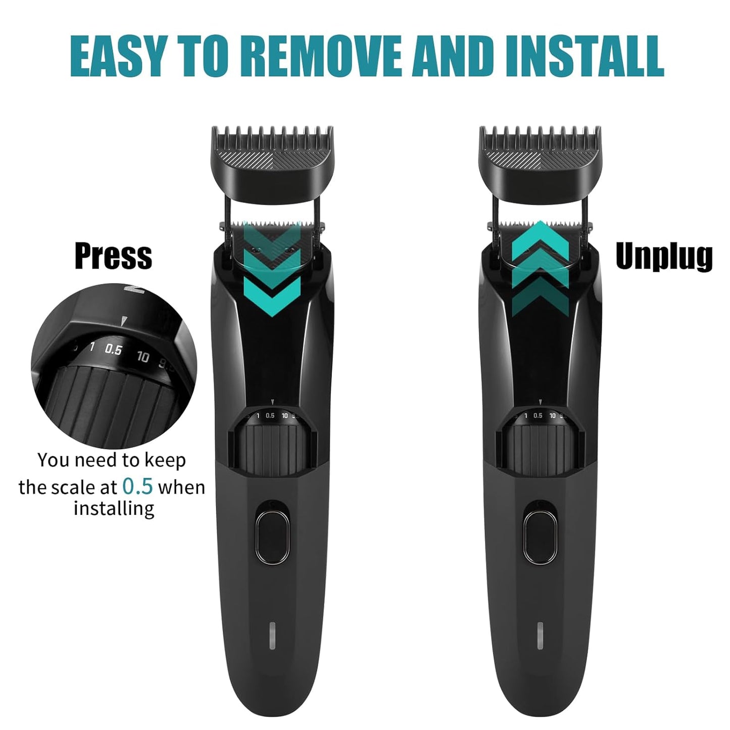 Professional Beard Trimmer Guards Guides Fit for MANSCAPED THE BEARD HEDGER Guard, Snap-In Replacement Guards Comb- From 1/32-1/4 inch for Manscaped The Beard Hedger Beard Trimmer