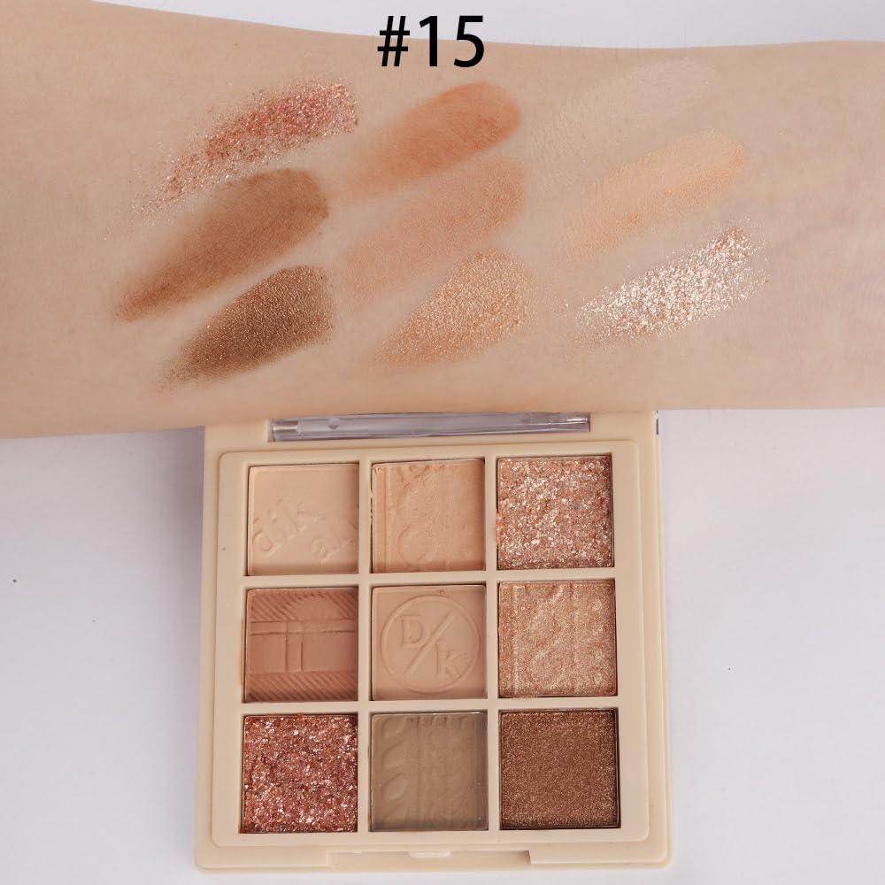 9Colors Neutral Eye Shadow Palette Eyeshadow Kit Nudes,Matte Glitter Natural Neutral Eyeshadow Palettes for Hazel Eyes Long Lasting Naturing-Looking Travel Eyeshadow Nude Palette