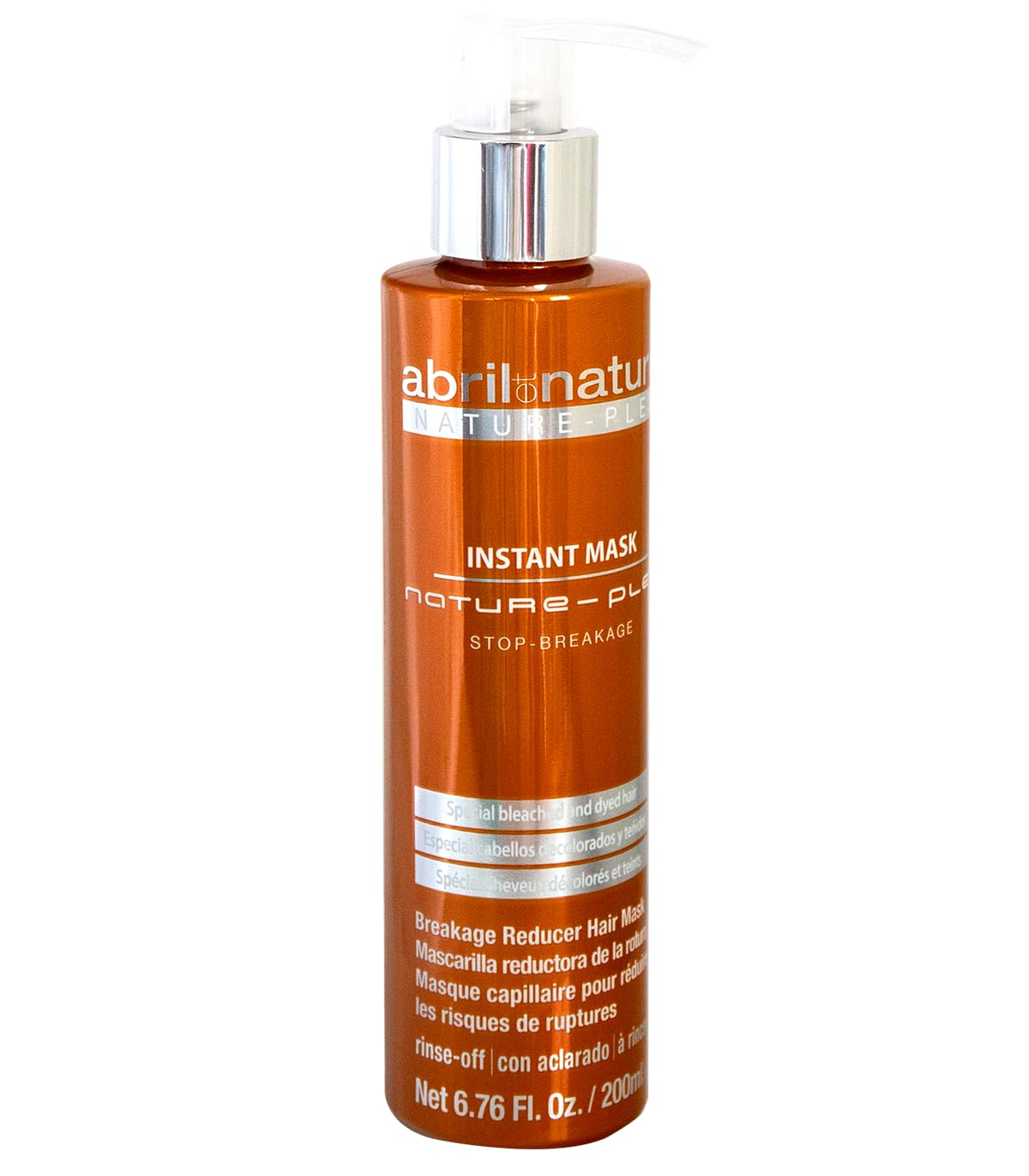 abril et nature - Nature Plex, STOP Breakage - Professional Mask for Damaged or Chemically Treated Hair - Prevents, Protects, and Repairs - Before and After Technical Treatments - 250 ml