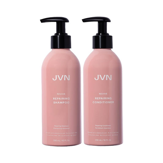 JVN Revive Repairing Shampoo and Conditioner Set, 20 Fl Oz, Strengthen & Repair Damaged, Color Treated, or Fragile Hair, Hair Care for Women and Men, Silicone and Sulfate Free Shampoo and Conditioner