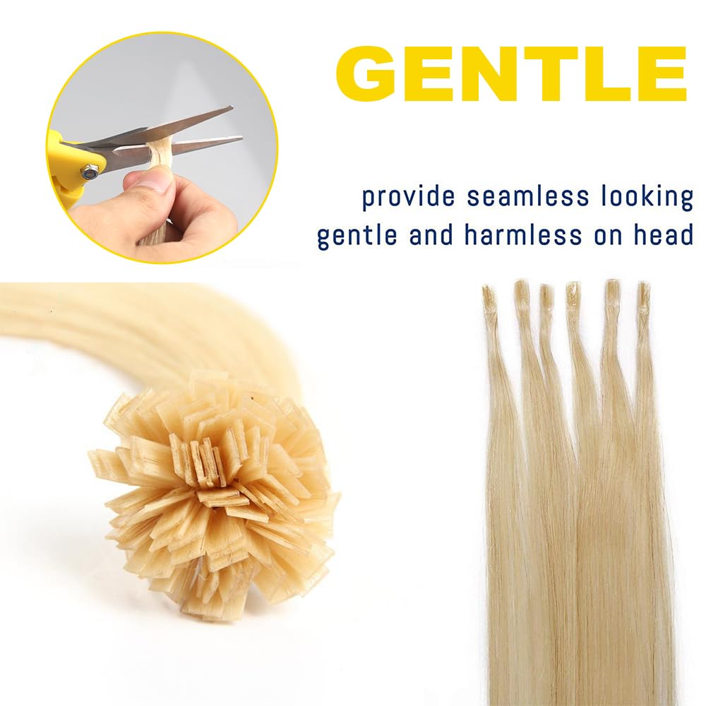 Hair Extension Bonding Tool Keratin Bond Cutting Pliers Wire Flush Cutters Wire Clippers Nippers with Sharp Blades Keratin Hair Extensions (1PCS Yellow)