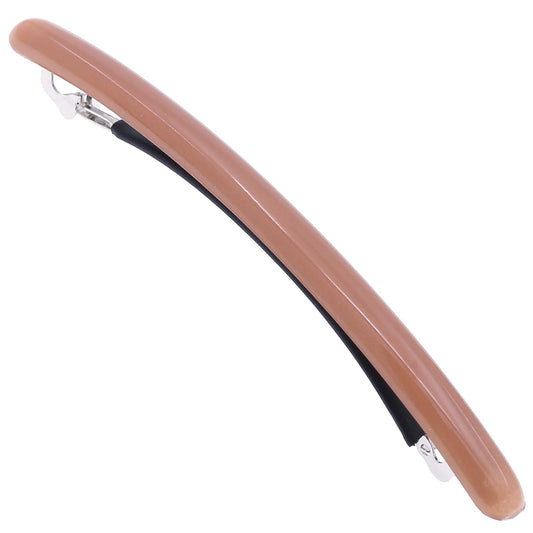 Camila Paris CP3253 French Hair Barrette Large Nude, Long Skinny Strong Hold Grip Hair Clips for Women, Thin Rubberized Automatic Clasp No Slip Durable Styling Girls Hair Accessories, Made in France