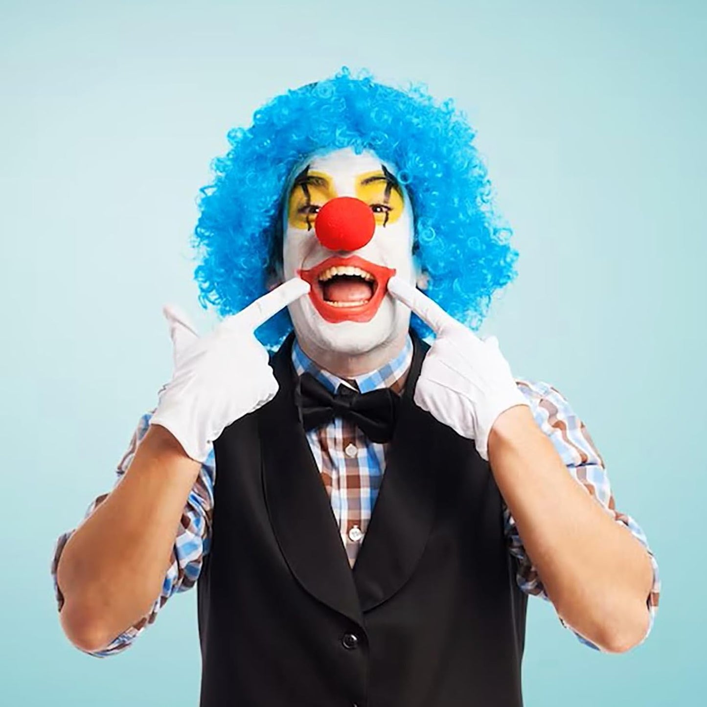 Mysense White Face Body Hair Paint Stick,Clown White Makeup,Water Based Washable Temporary Hair Color,Non-toxic Cream Body Paint for Halloween SFX Skull Zombie Vampire Cosplay Makeup,0.5oz