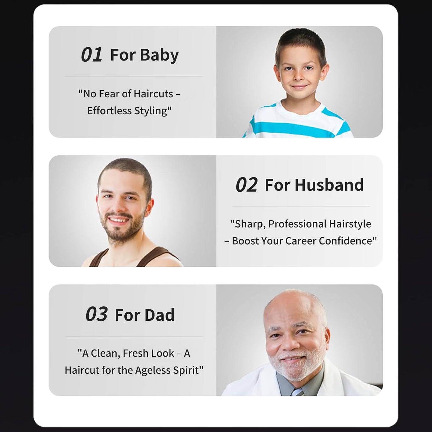 Self Haircut Kit for Men Set Cordless Electric Short Hair Trimmer Grooming Kit for Mens Professional, Waterproof Personal Trimmers Hair Clippers for Man(Black1)