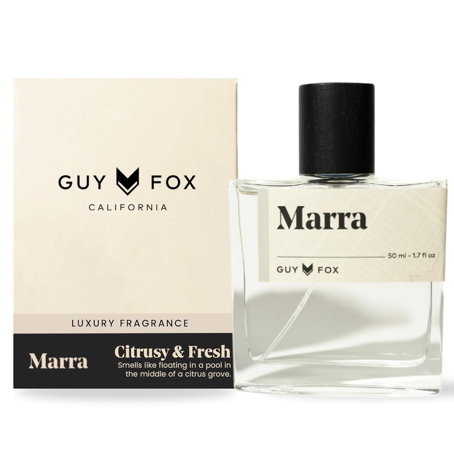GUY FOX - Marra - Cologne For Men | Bergamot, Black Pepper, Rosemary | Fresh, Citrus Men's Cologne | Men's Fragrance | 1.7 Fl Oz
