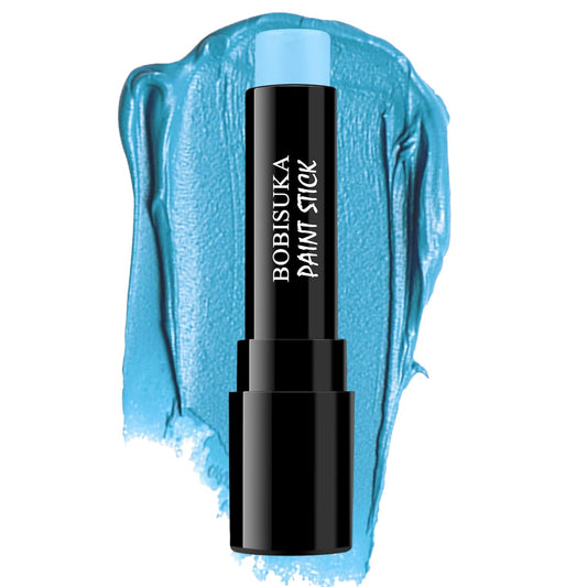 BOBISUKA Light Blue Face Paint Stick – Sweatproof Eye Black for Baseball Football Softball Sports, High Coverage Halloween Makeup Cosplay SFX – Ideal for Ice Fairy, Frost Spirit, Mermaid Looks