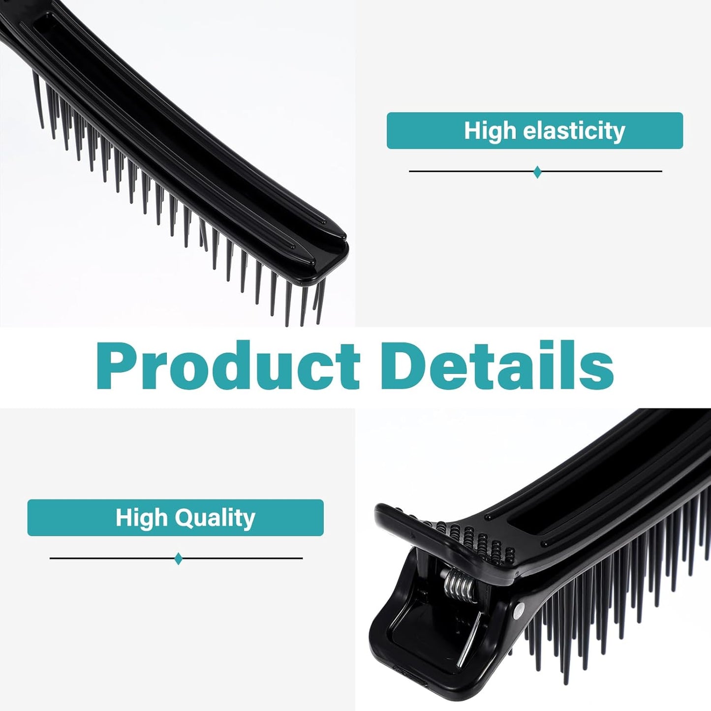 4 Pcs Grip Clips For Hair Sectioning, Hair Clips for Styling Sectioning Stylist Nonslip Grip Salon Home Cutting Coloring Foiling Placing Extensions DIY Accessories