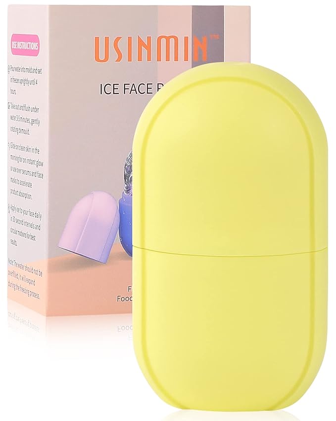 Ice Roller for Face & Eye, Beauty Facial Ice Holder Mold Face Puffiness Relief Massage Skin Care Tools for Brighten Lubricate Shrink Pores Remove Fine Lines