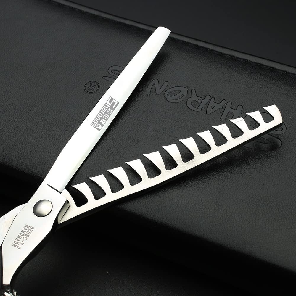 Professional Japanese Hair Scissors - 440C Stainless Steel/Rose Razor Edge (6-Inch, 3-Piece Set) with Gift Scissor Bag