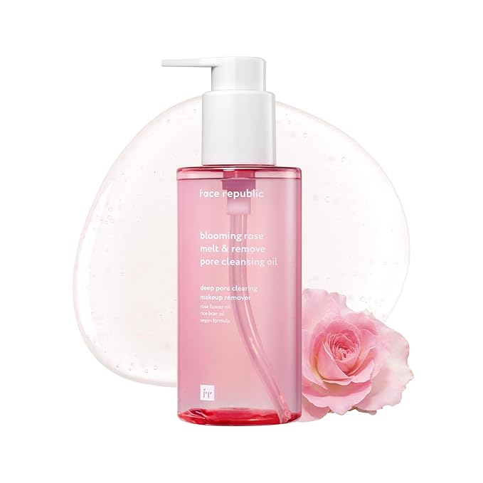 Face Republic Blooming Rose Melt & Remove Pore Cleansing Oil 150ml 5.07 fl oz | Oil Cleanser for Face | Pore and sebum care, Blackhead remover | Waterproof Makeup remover | Vegan Korean Skin Care