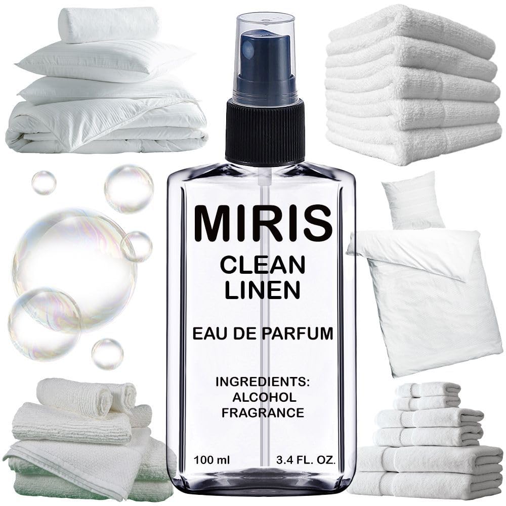 MIRIS Clean Linen, Long-Lasting Unisex Eau de Parfum for Women & Men, Spray 3.4 Fl Oz / 100 ml