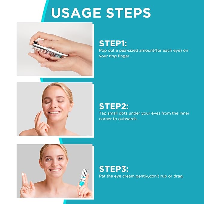 CITYGOO Caffeine Eye Cream for Puffiness: Eye Cream Reduce Dark Circles Wrinkles Fine Lines - Anti Aging Eye Cream