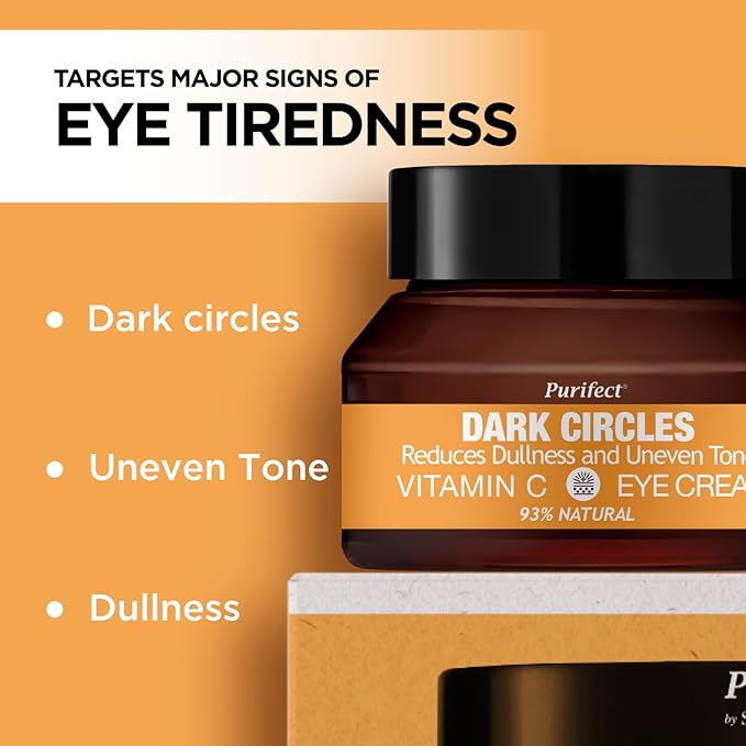 Made in USA Natural Purifect Eye Creams - 30ml (Purifect Dark Circles Vitamin C Eye Cream)